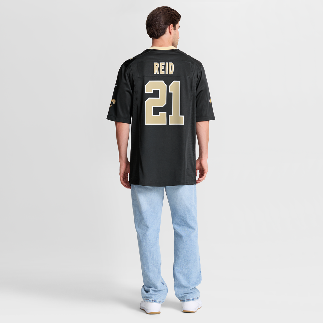 New Orleans Saints Justin Reid Nike Black Game Jersey product image 8