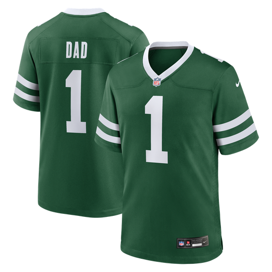 New York Jets Nike Legacy Green #1 Dad Game Jersey product image 1