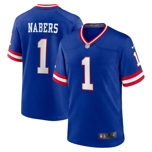 New York Giants Malik Nabers Nike Royal Game Jersey product image 1