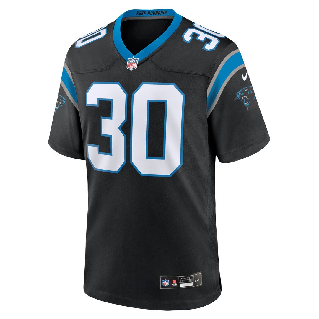 Carolina Panthers Chuba Hubbard Nike Black Game Jersey product image 2