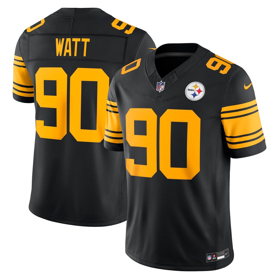 Pittsburgh Steelers T.J. Watt Nike Black Alternate Vapor product image 1