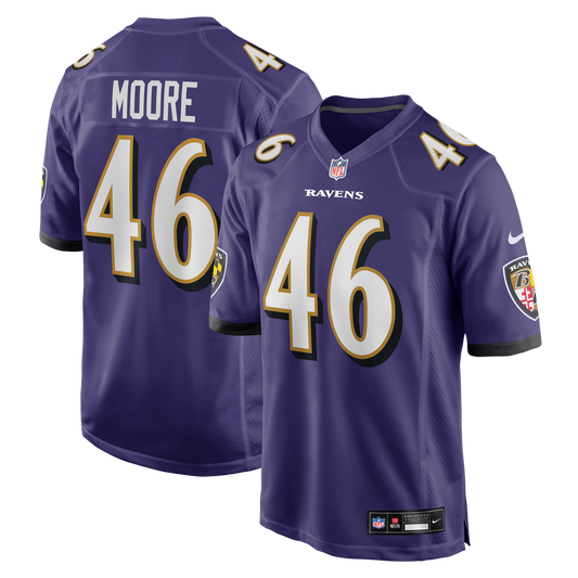 Baltimore Ravens Nick Moore Nike Purple Game Jersey product image 1