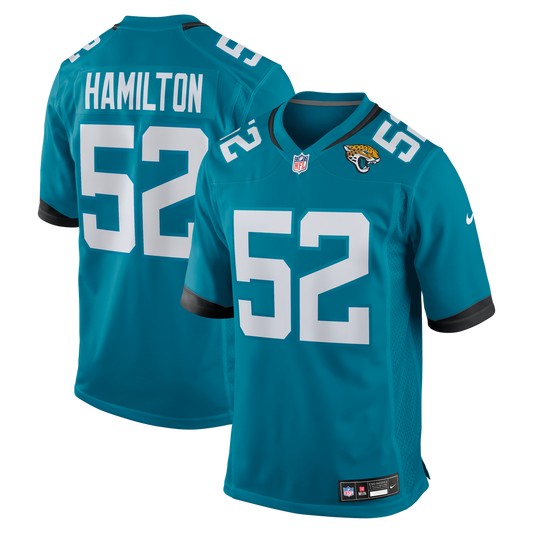 Jacksonville Jaguars DaVon Hamilton Nike Teal Game Jersey product image 1
