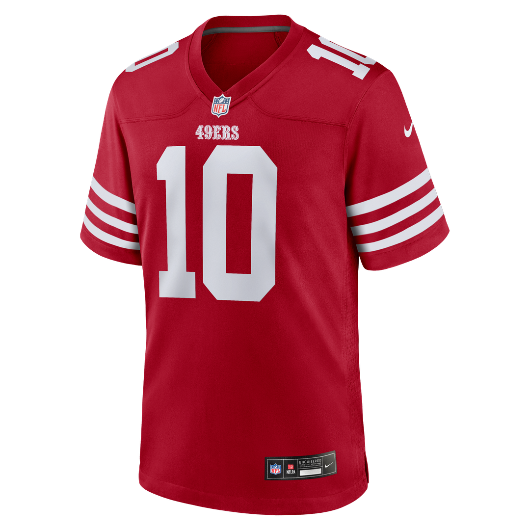 San Francisco 49ers Mac Jones Nike Scarlet Game Jersey product image 2