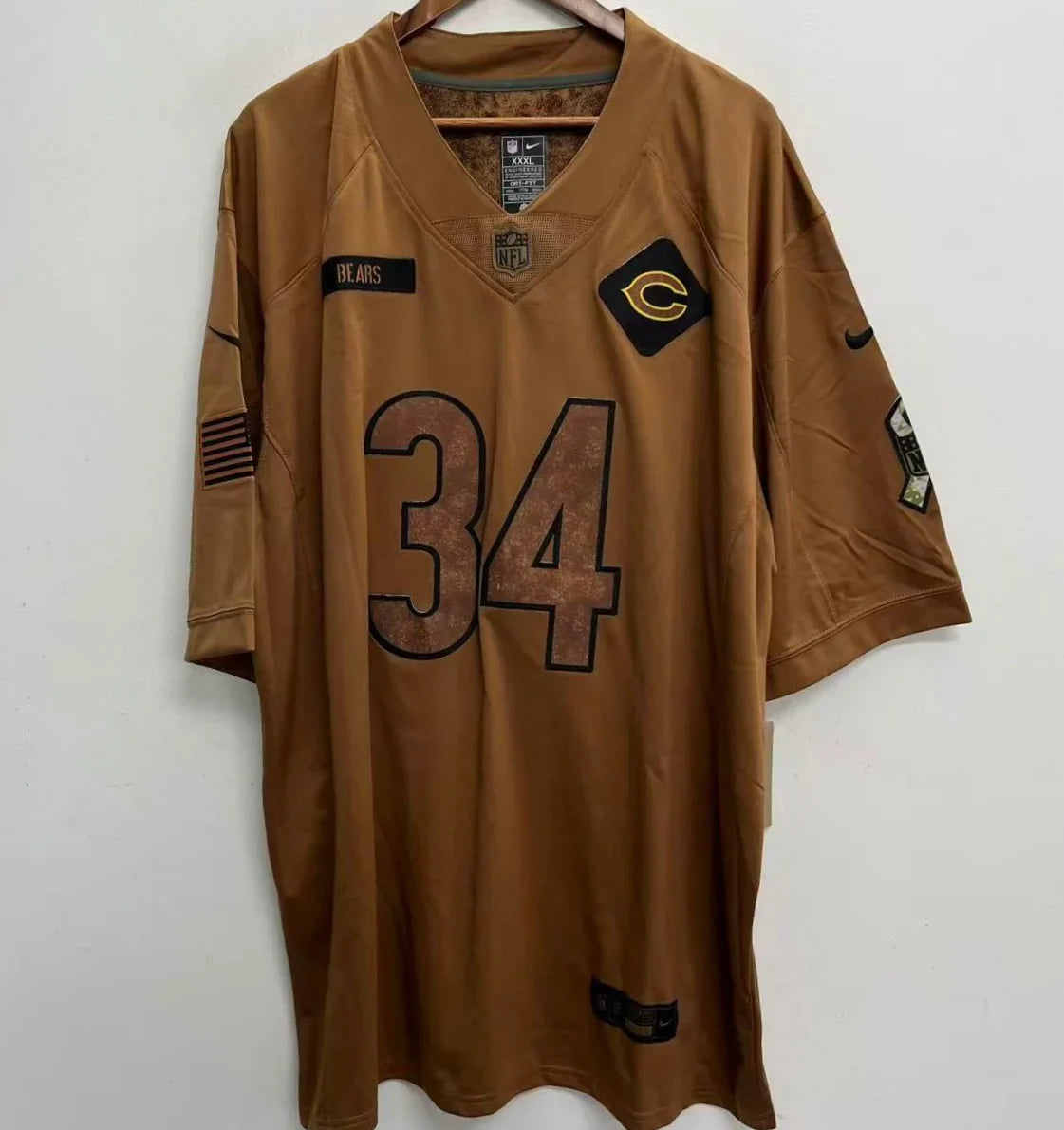 Walter Payton Chicago Bears military salute to service Jersey Nike product image 2, provided for visual reference and