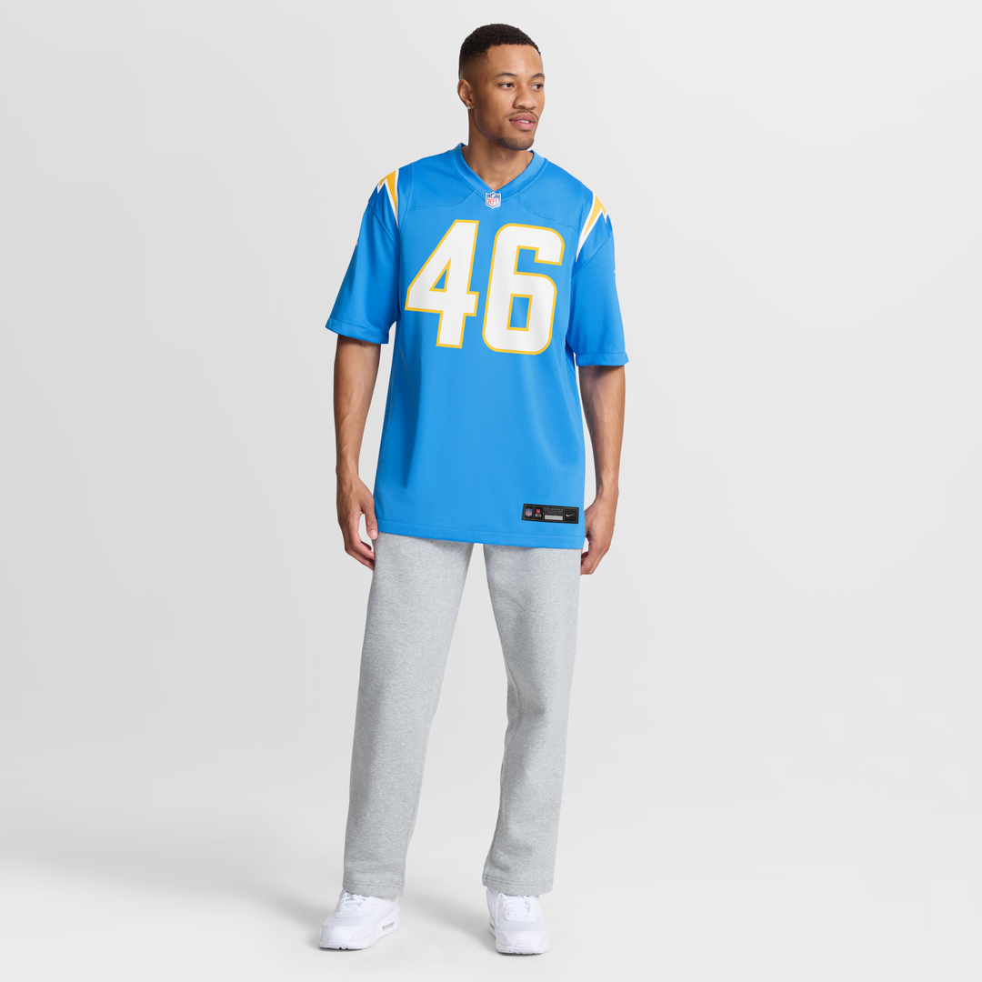 Los Angeles Chargers Nikko Reed Nike Powder Blue Game Jersey product image 7