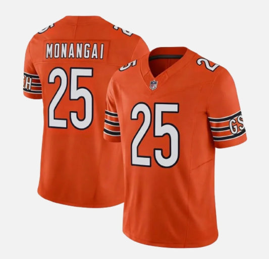 Kyle Monangai Chicago Bears official NFL Nike Jersey product image 1, provided for visual reference and product detail review
