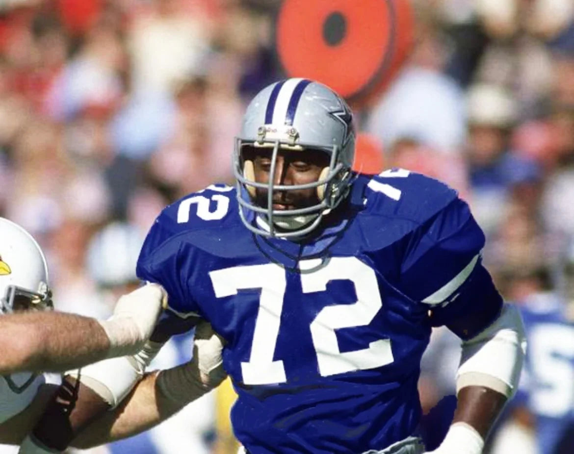 Ed Too Tall Jones Dallas Cowboys Official NFL Jersey blue Mitchell & Ness product image 3, provided for visual reference and
