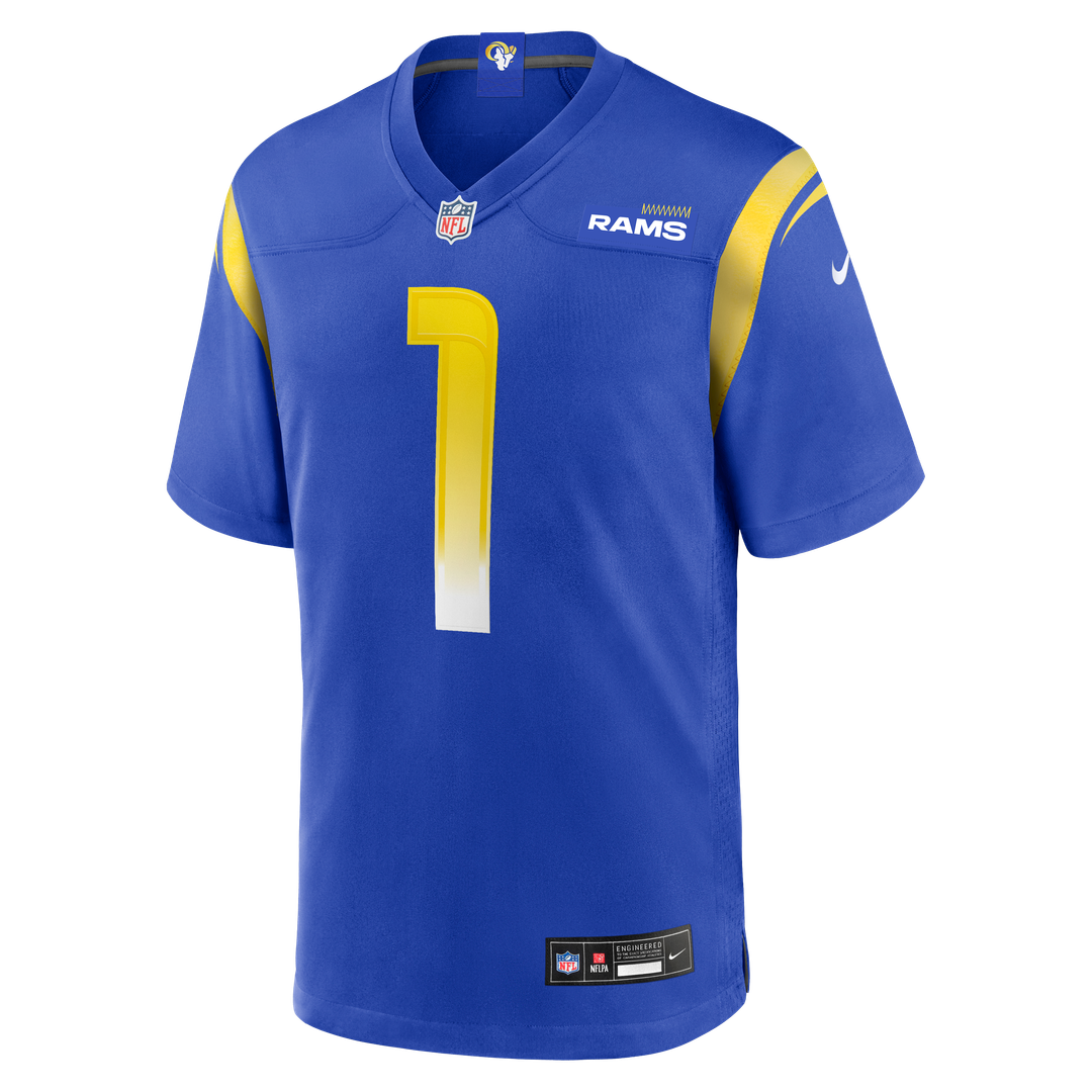 Los Angeles Rams Number 1 Groom Nike Royal Game Jersey product image 2