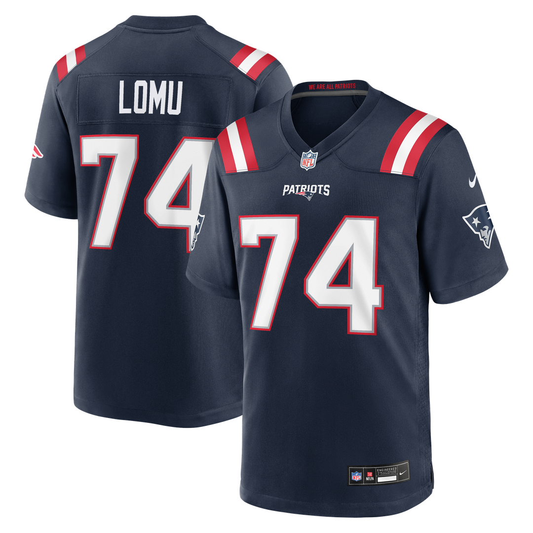 New England Patriots Caleb Lomu Nike Navy Game Jersey product image 1