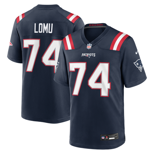 New England Patriots Caleb Lomu Nike Navy Game Jersey product image 1