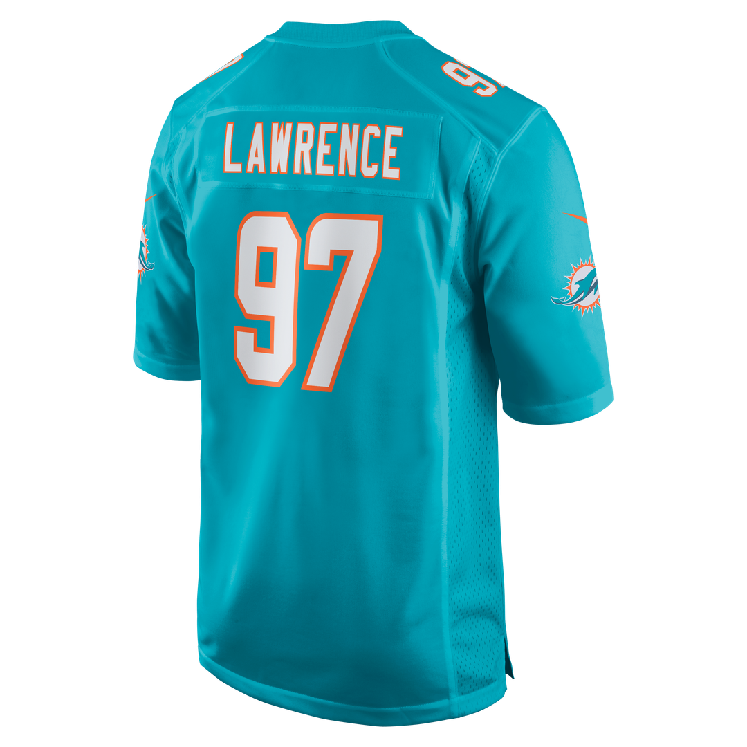 Miami Dolphins Rashard Lawrence Nike Aqua Game Jersey product image 3