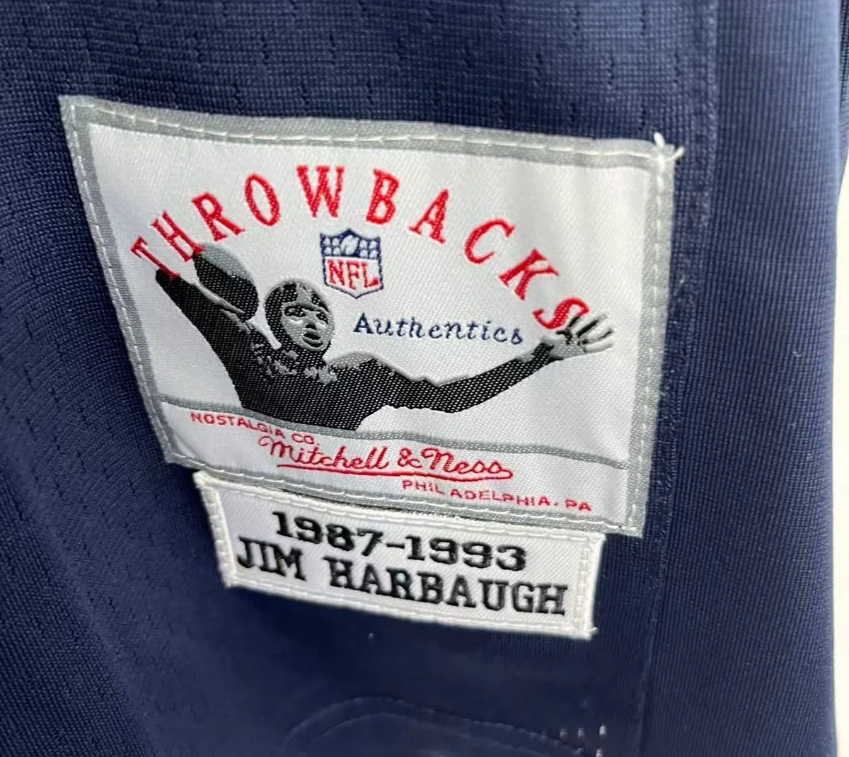 Jim Harbaugh Chicago Bears NFL Mitchell & Ness Jersey product image 3, provided for visual reference and product detail