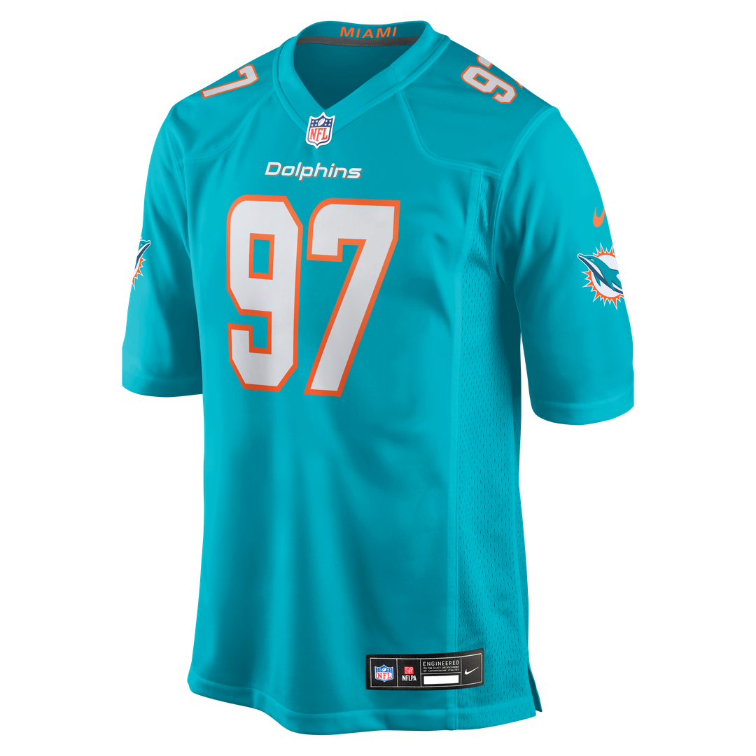 Miami Dolphins Rashard Lawrence Nike Aqua Game Jersey product image 2