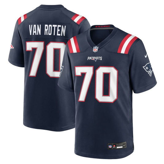 New England Patriots Greg Van Roten Nike Navy Game Jersey product image 1
