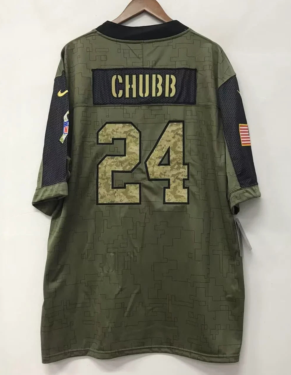 Nick Chubb Cleveland Browns military salute to service Jersey product image 1, provided for visual reference and product