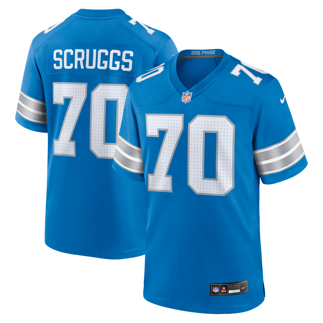 Detroit Lions Juice Scruggs Nike Blue Game Jersey product image 1