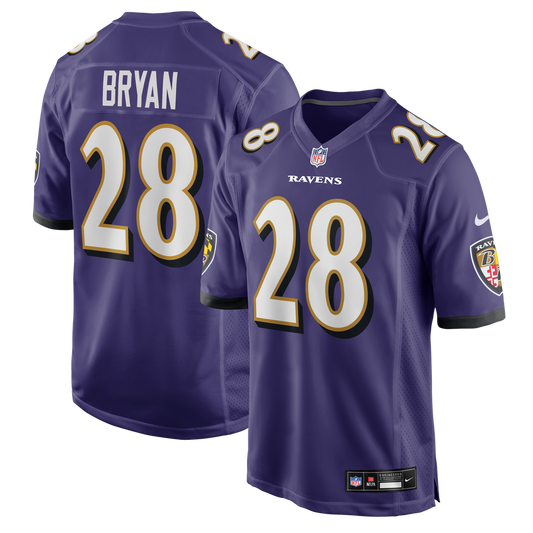 Baltimore Ravens Taven Bryan Nike Purple Game Jersey product image 1