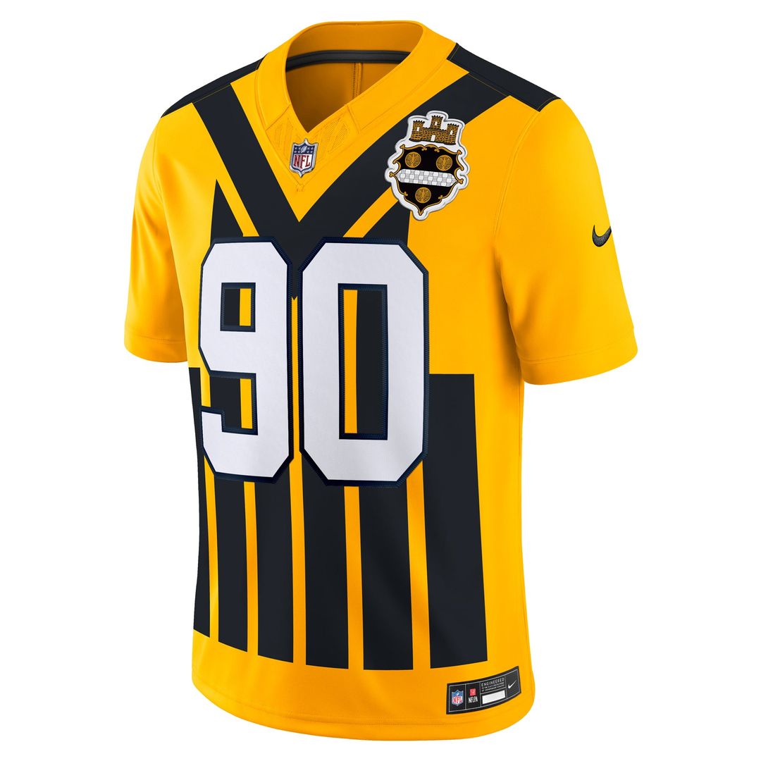 Pittsburgh Steelers T.J. Watt Nike Gold Alternate Vapor product image 2