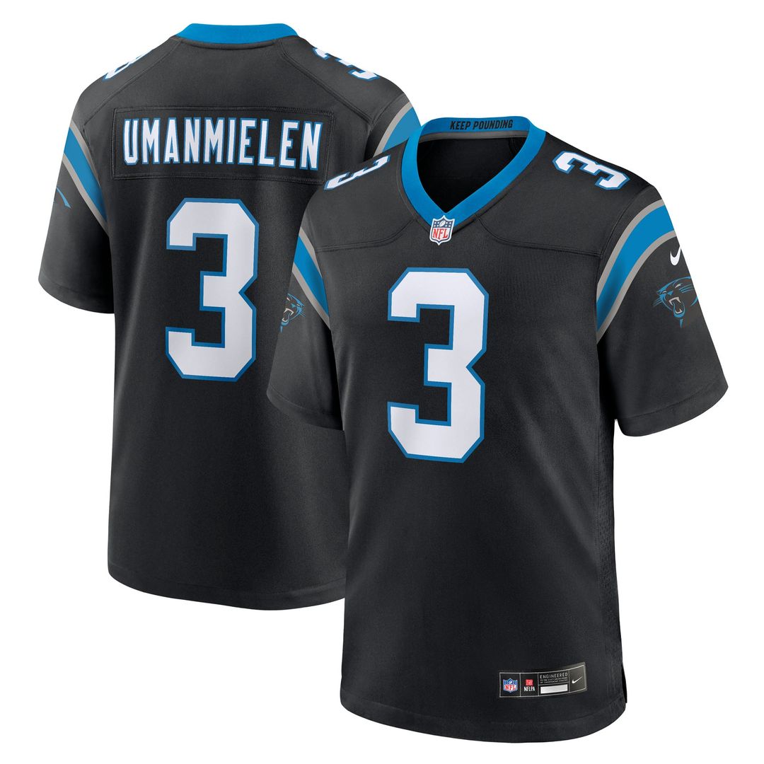 Carolina Panthers Princely Umanmielen Nike Black Game Jersey product image 1