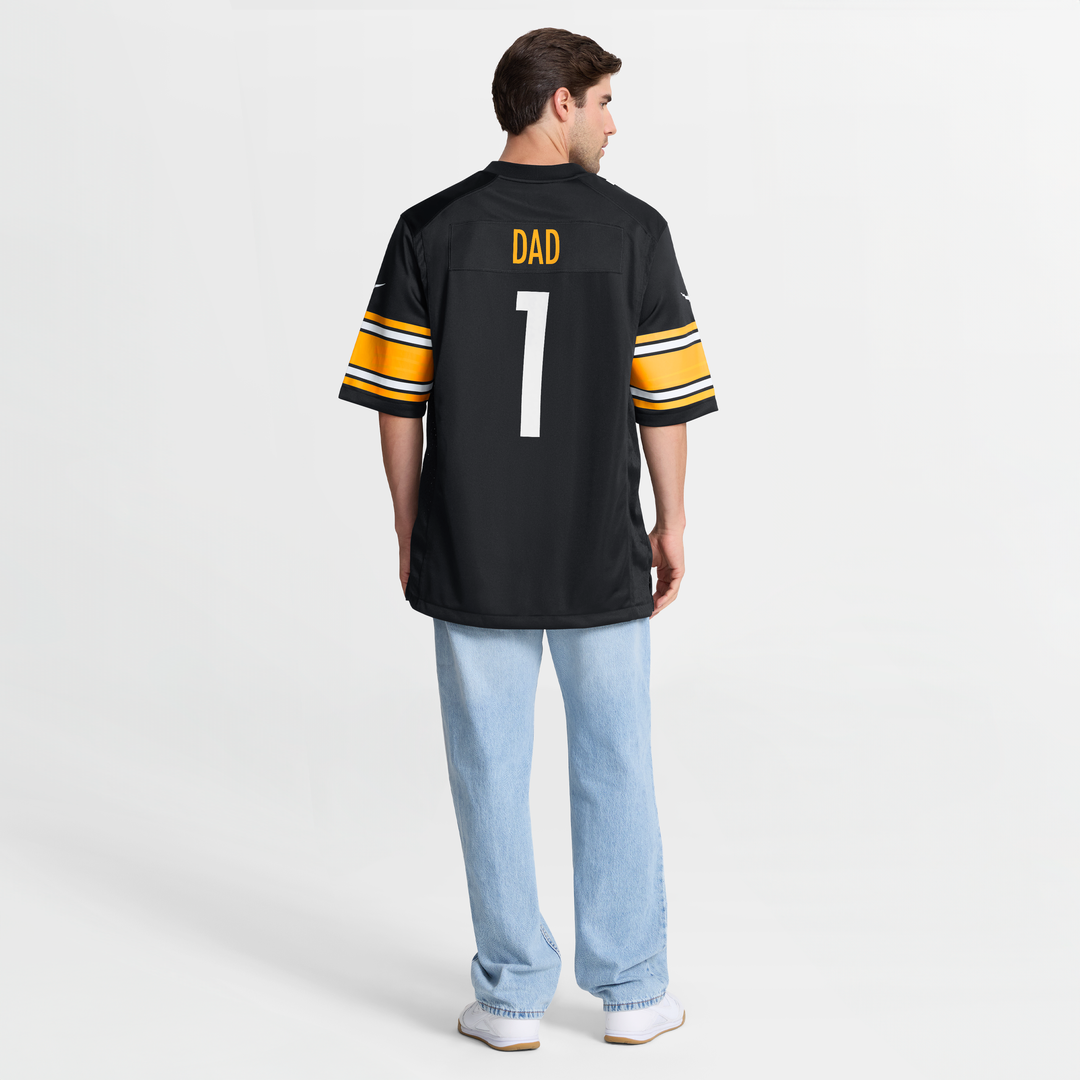Pittsburgh Steelers Number 1 Dad Nike Black Game Jersey product image 8