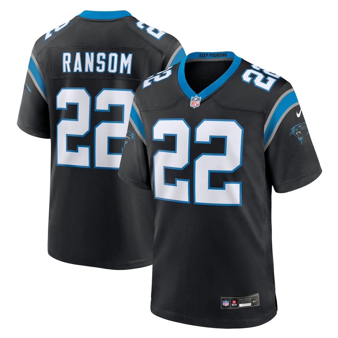 Carolina Panthers Lathan Ransom Nike Black Game Jersey product image 1