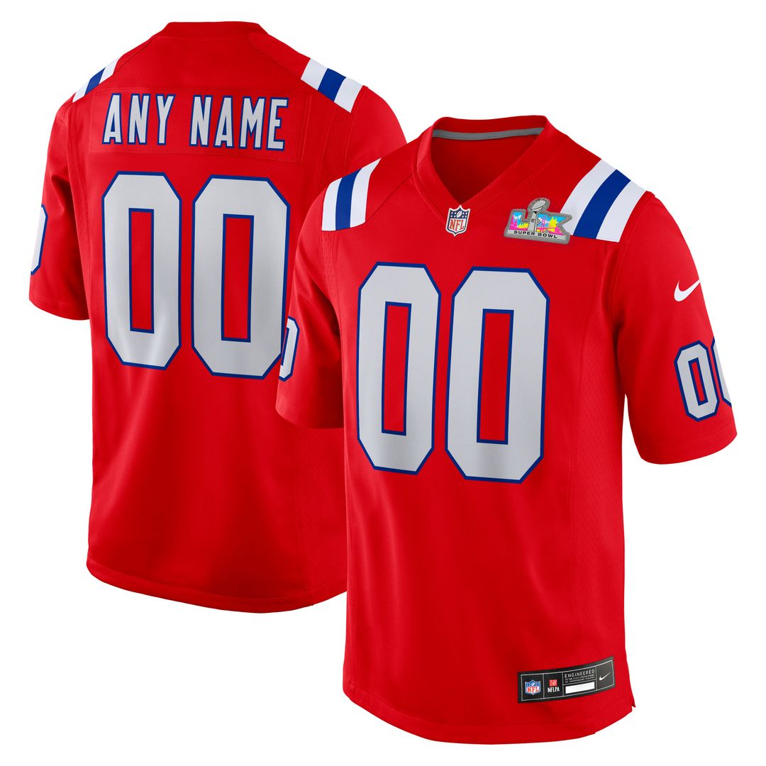 New England Patriots Nike Red Super Bowl LX Patch Custom product image 1