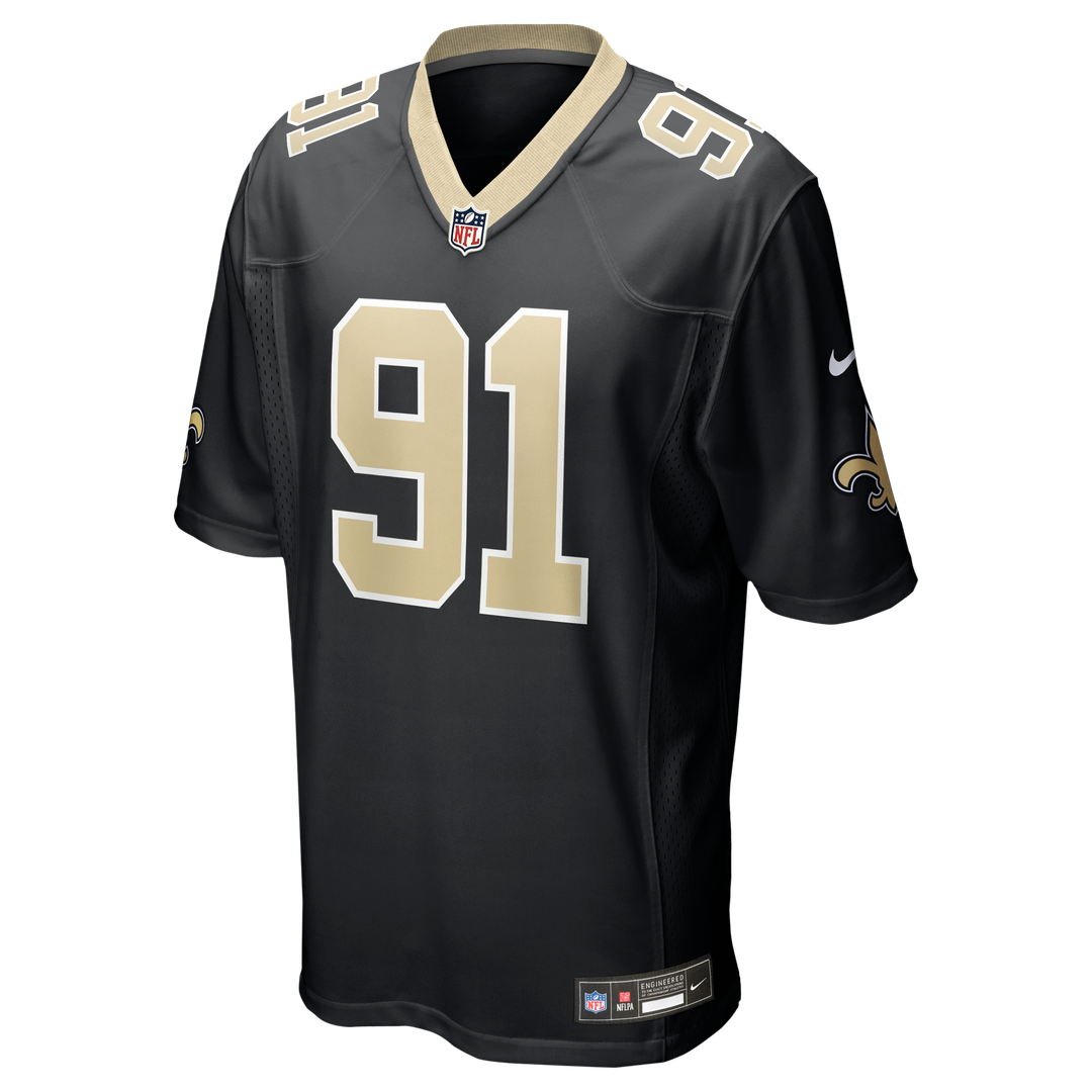 New Orleans Saints Vernon Broughton Nike Black Game Jersey product image 2