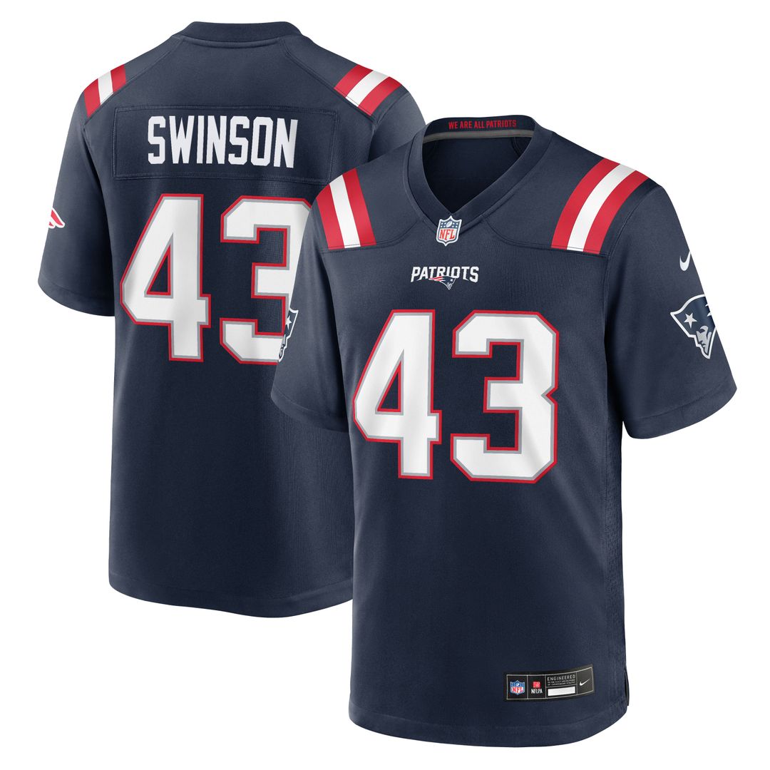 New England Patriots Bradyn Swinson Nike Navy Game Jersey product image 1