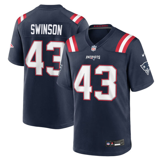 New England Patriots Bradyn Swinson Nike Navy Game Jersey product image 1