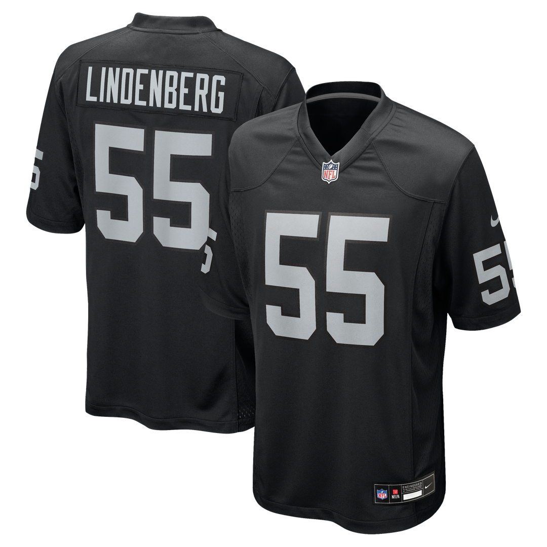 Las Vegas Raiders Cody Lindenberg Nike Black Game Jersey product image 1
