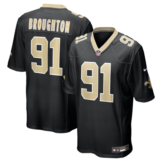 New Orleans Saints Vernon Broughton Nike Black Game Jersey product image 1