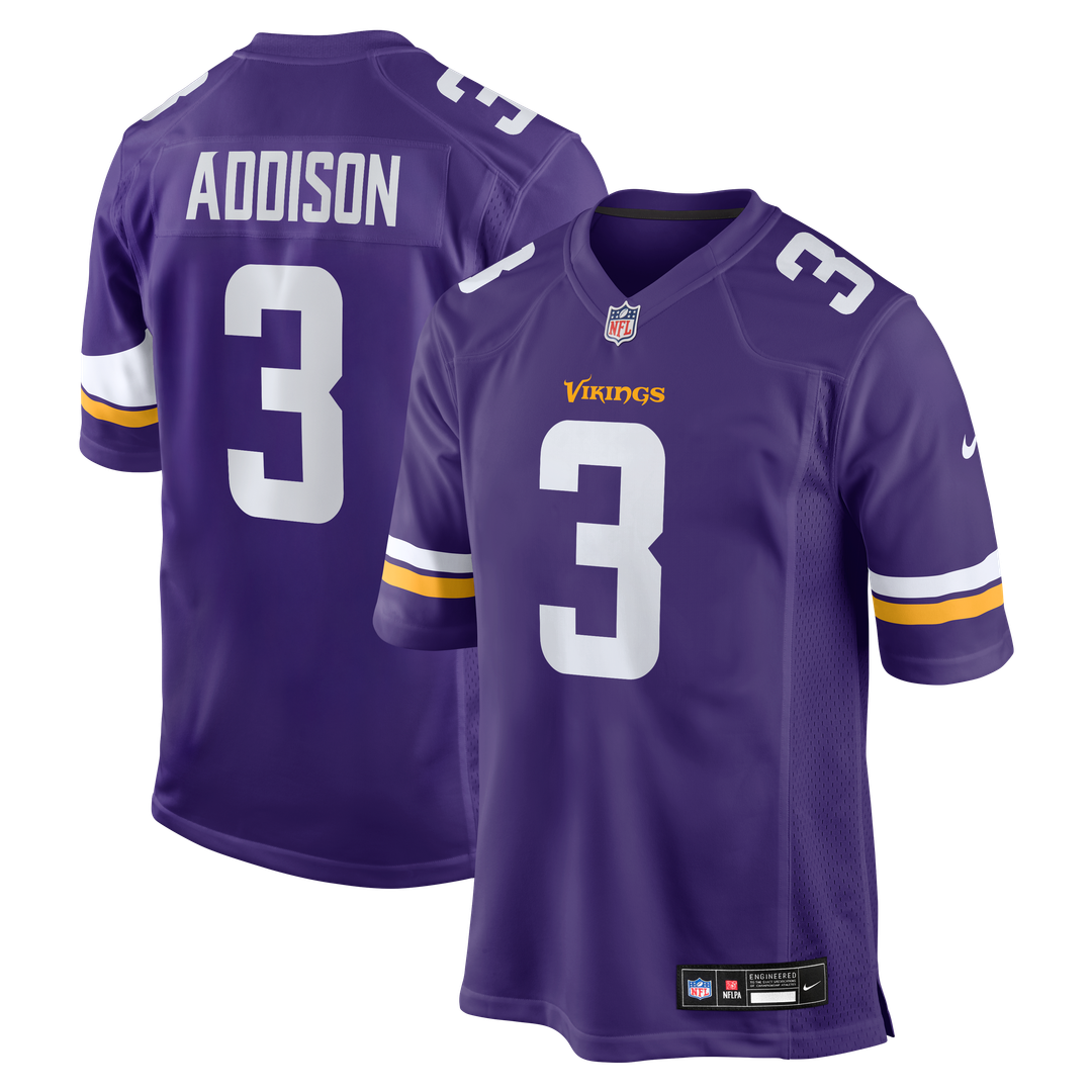 Minnesota Vikings Jordan Addison Nike Purple Game Jersey product image 9