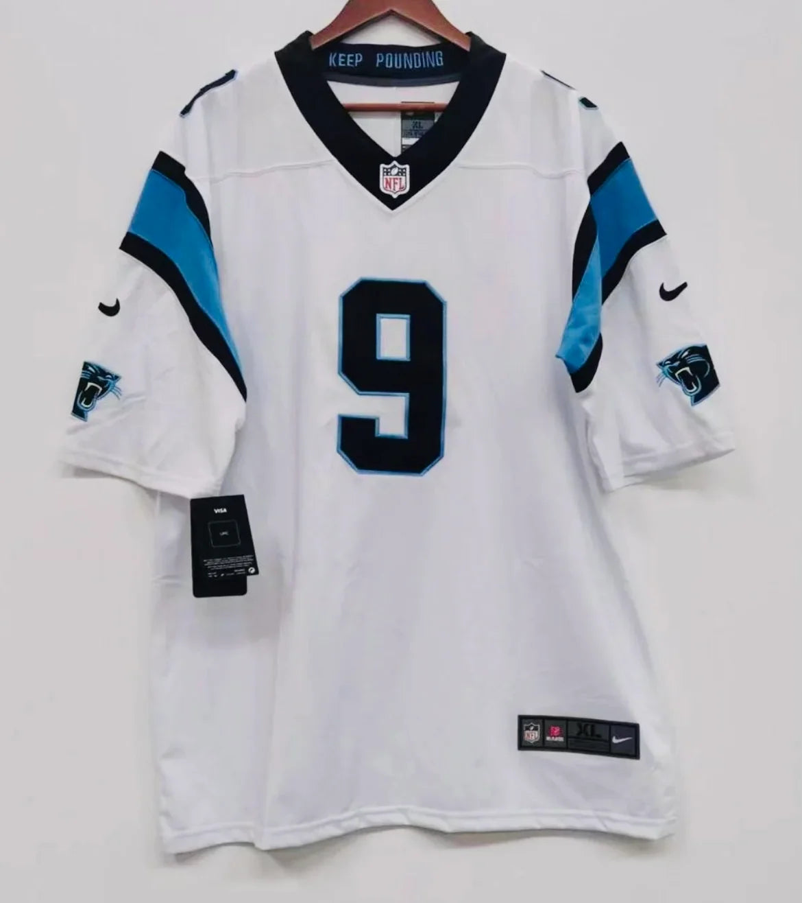 Bryce Young Carolina Panthers Official NFL NIKE Jersey white product image 2, provided for visual reference and product