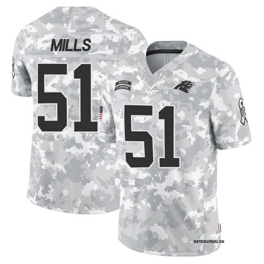 Sam Mills Carolina Panthers Official NFL NIKE Salute to Service Jersey product image 1, provided for visual reference and
