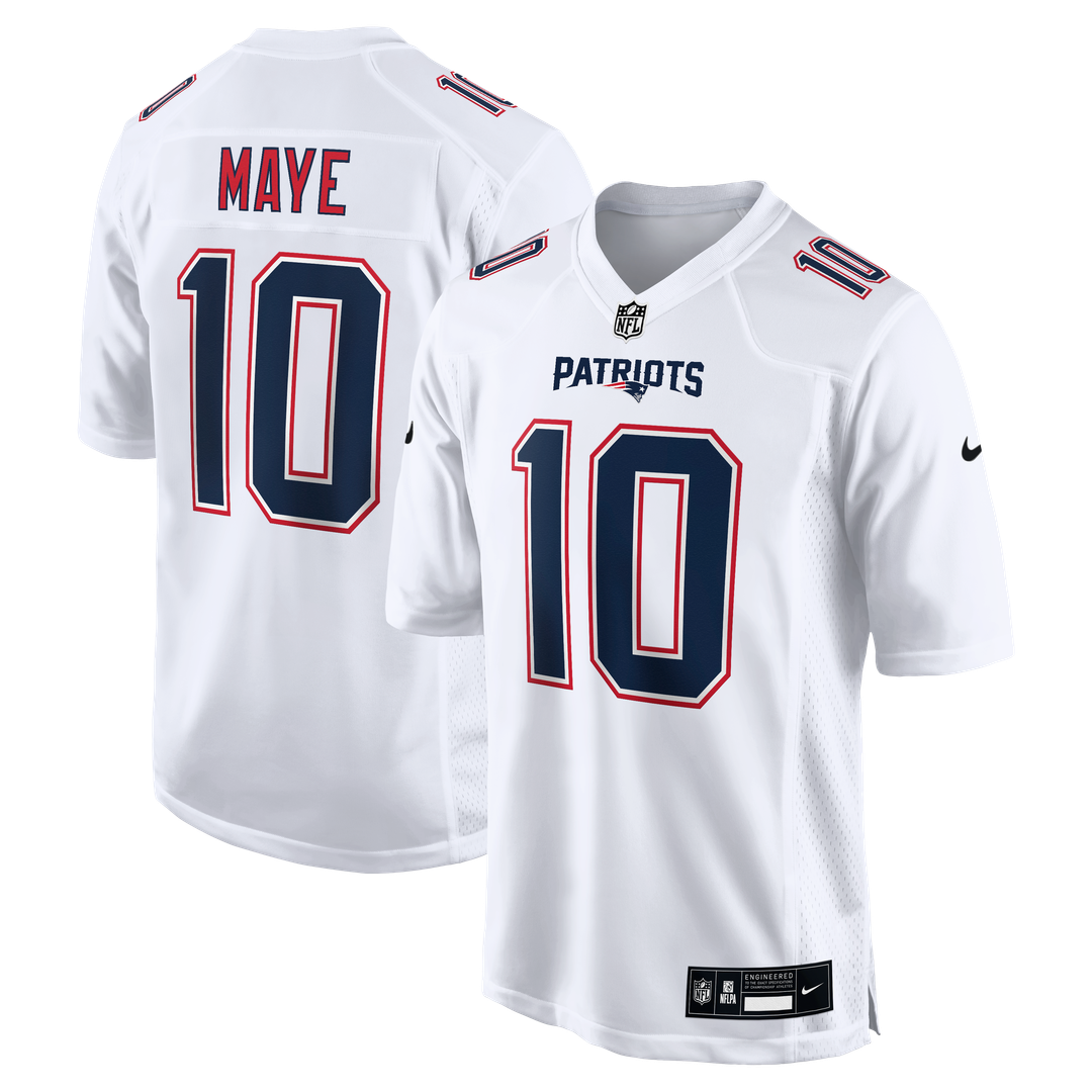 New England Patriots Drake Maye Nike Tundra White Game product image 1