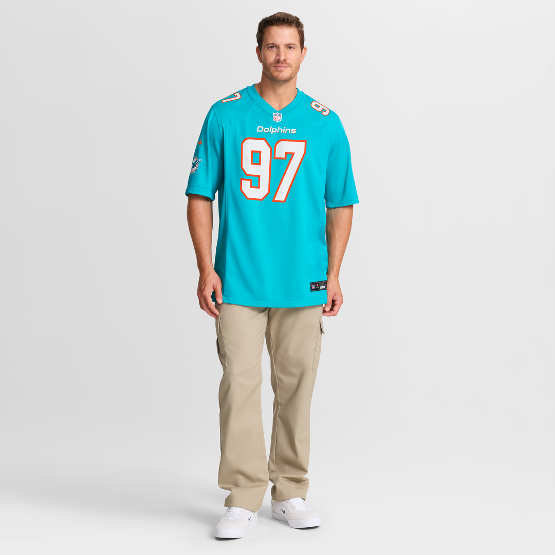 Miami Dolphins Rashard Lawrence Nike Aqua Game Jersey product image 7