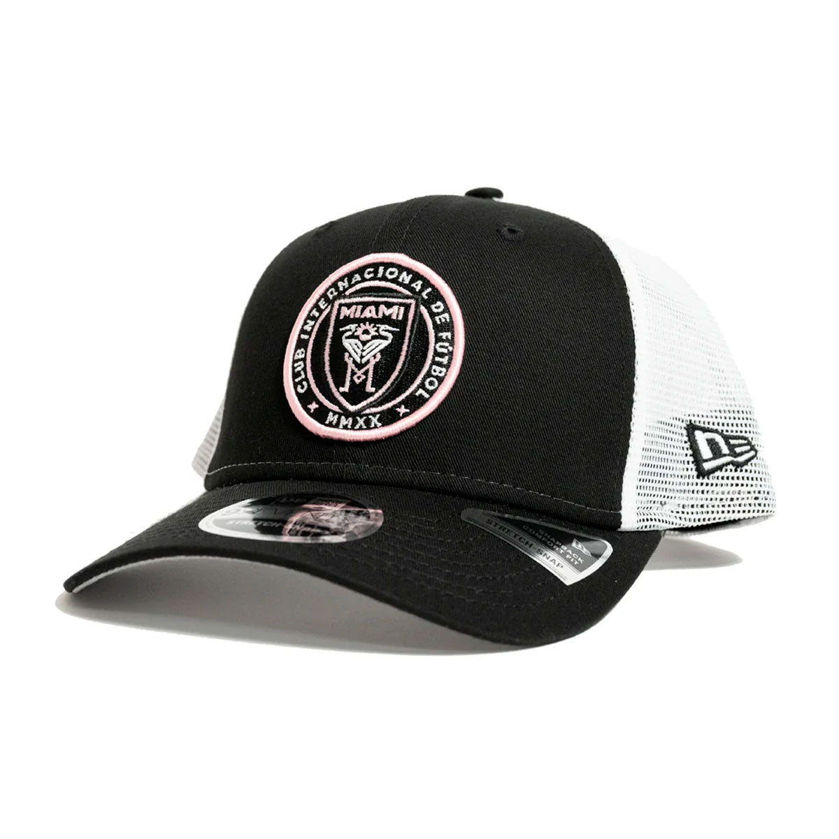 New Era Inter Miami MLS Snapback Trucker Hat product image 1, provided for visual reference and product detail review