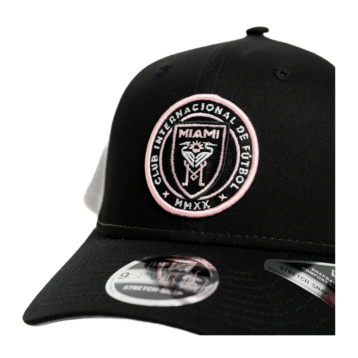 New Era Inter Miami MLS Snapback Trucker Hat product image 3, provided for visual reference and product detail review
