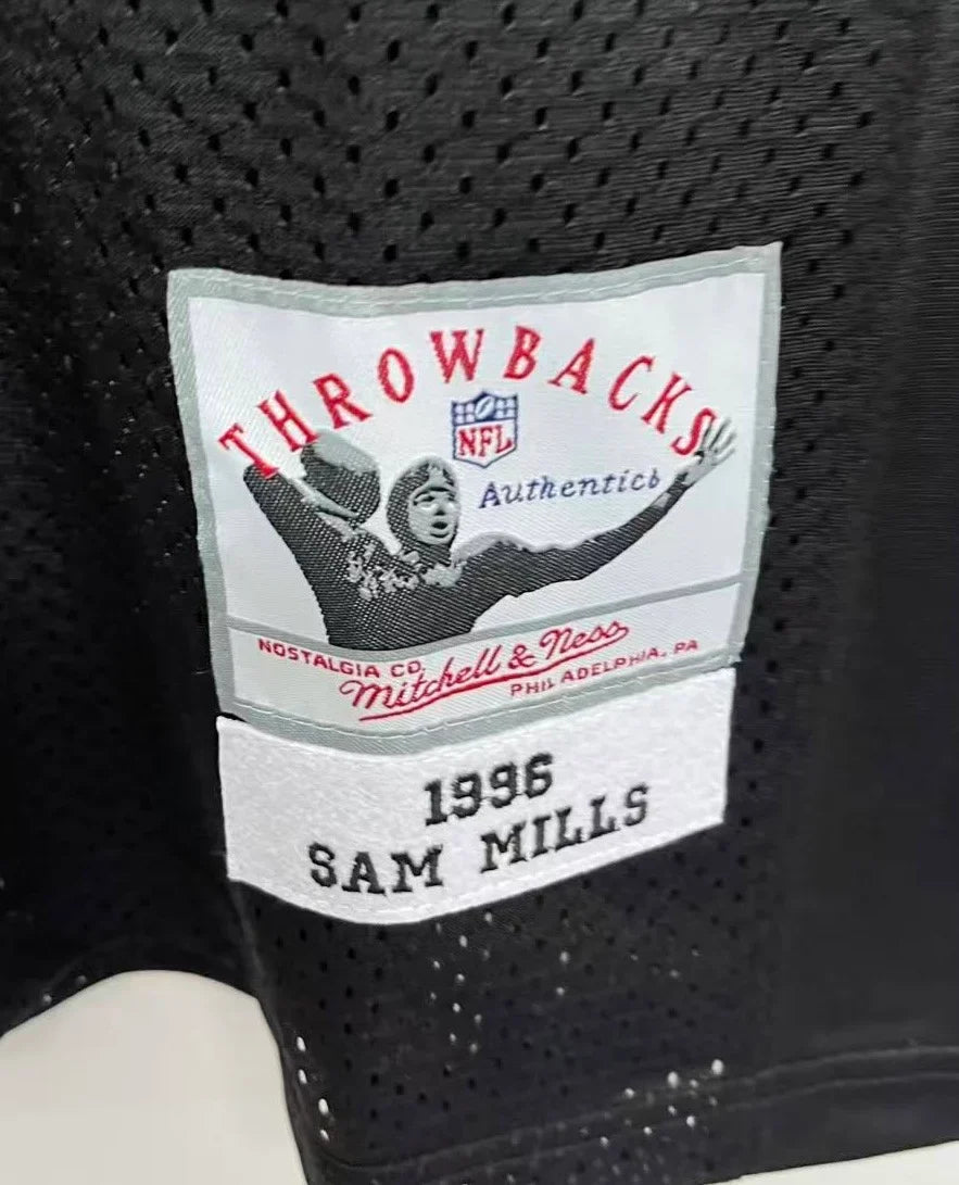 Sam Mills Carolina Panthers Official NFL Mitchell & Ness Jersey product image 3, provided for visual reference and product
