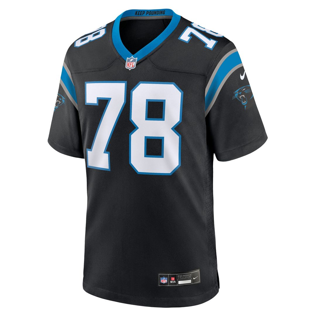 Carolina Panthers Popo Aumavae Nike Black Game Jersey product image 2