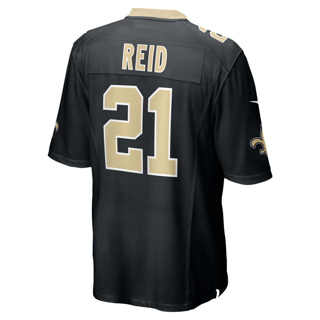 New Orleans Saints Justin Reid Nike Black Game Jersey product image 3
