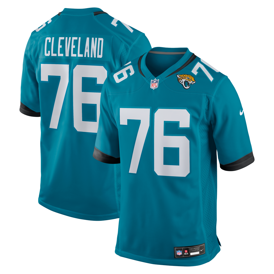 Jacksonville Jaguars Ezra Cleveland Nike Teal Game Jersey product image 1