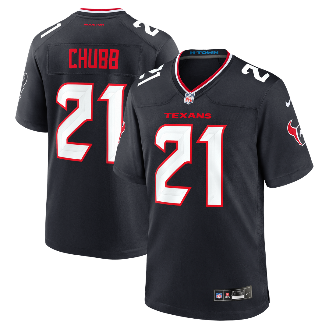 Houston Texans Nick Chubb Nike Navy Game Jersey product image 1
