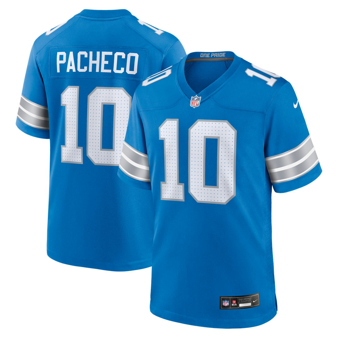 Detroit Lions Isiah Pacheco Nike Blue Game Jersey product image 1