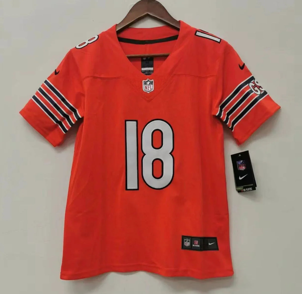 Caleb Williams YOUTH KIDS Chicago Bears Official NFL Nike Jersey Orange product image 2, provided for visual reference and