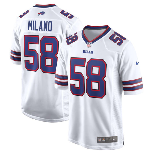 Buffalo Bills Matt Milano Nike White Away Game Jersey product image 1