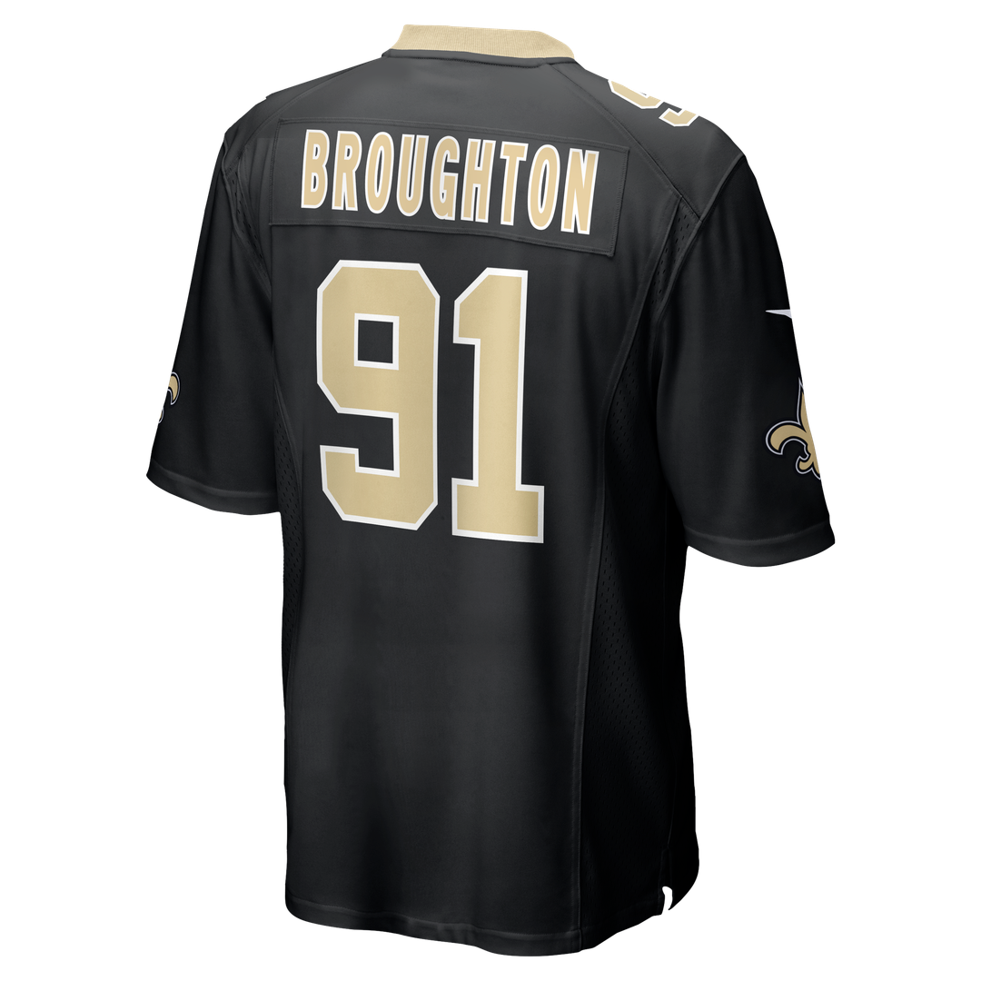 New Orleans Saints Vernon Broughton Nike Black Game Jersey product image 3