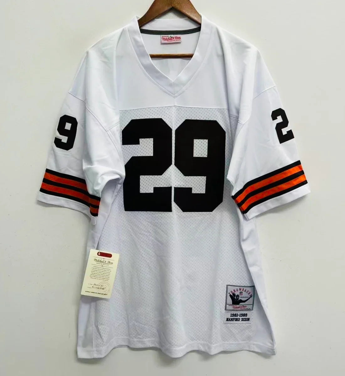 Hanford Dixon Cleveland Browns Official NFL Mitchell & Ness Jersey product image 2, provided for visual reference and