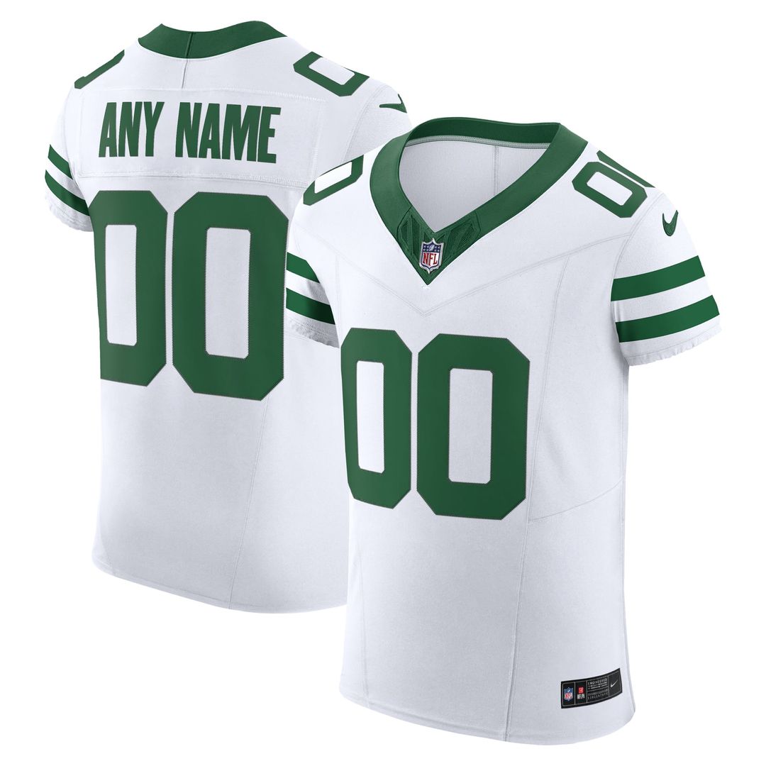 New York Jets Nike White Vapor FUSE Elite Custom Jersey product image 1